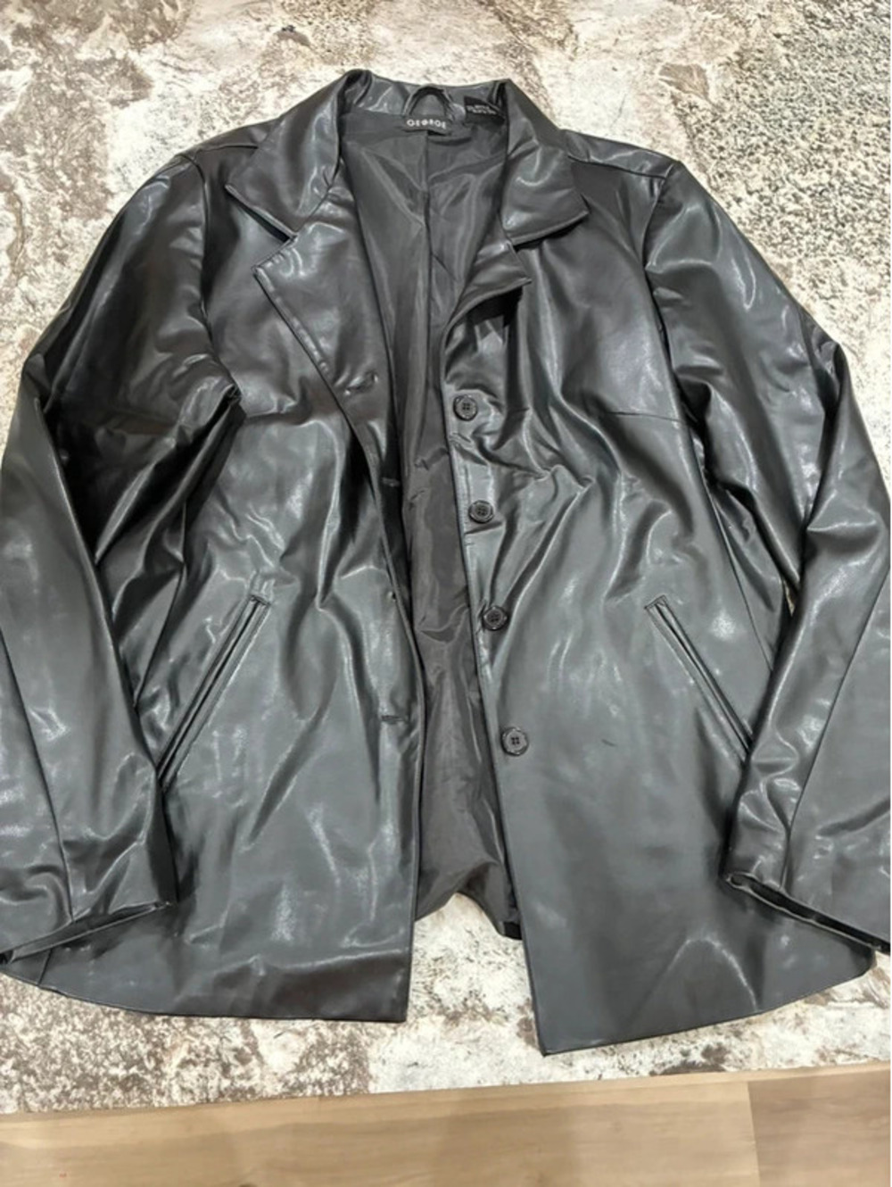 George faux leather jacket size L